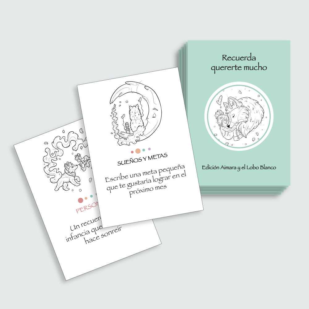 Lámina de crecimiento personal con ilustración decorativa con frase motivacional: te quiero